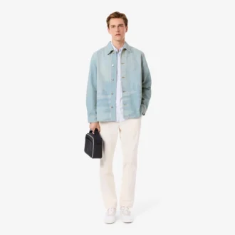 Herren-Overshirt aus Denim mit Landschaftsmotiv