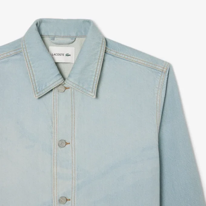 Herren-Overshirt aus Denim mit Landschaftsmotiv