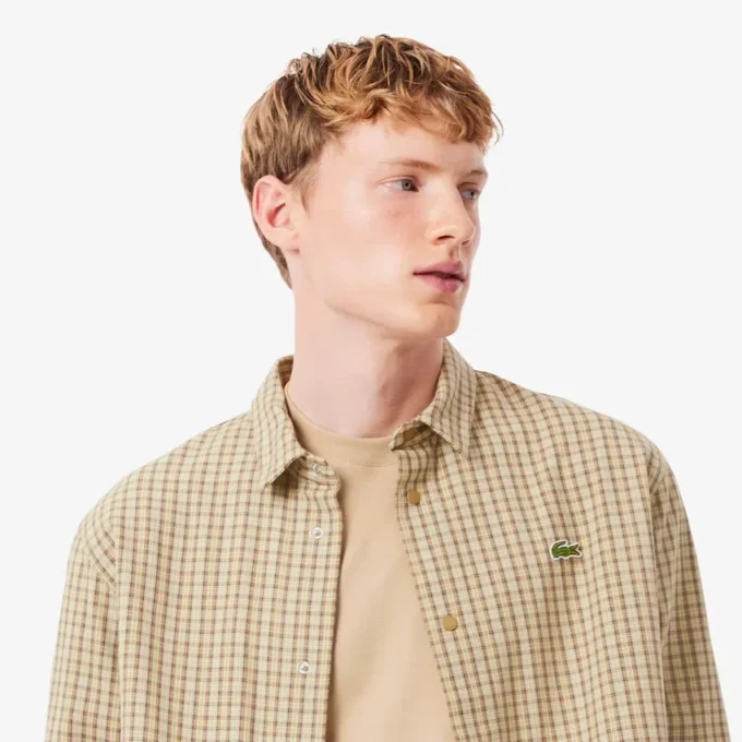 Herren-Oversize-Overshirt aus schwerer Baumwolle mit Karomuster