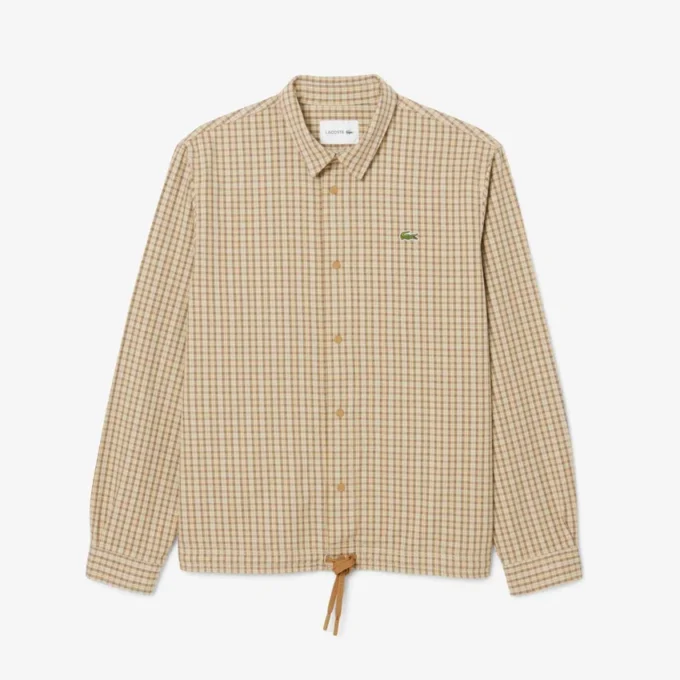 Herren-Oversize-Overshirt aus schwerer Baumwolle mit Karomuster