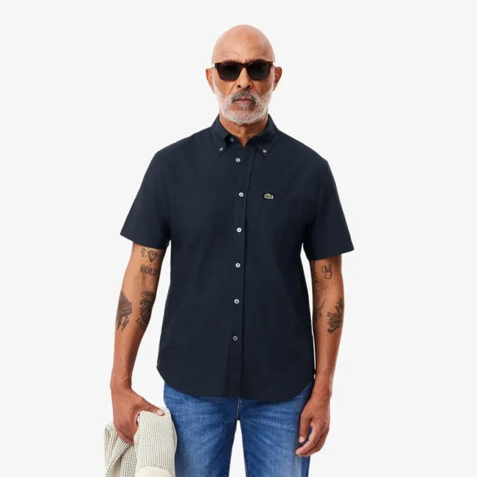 Herren-Oxfordhemd mit kurzen Ärmeln in Regular Fit