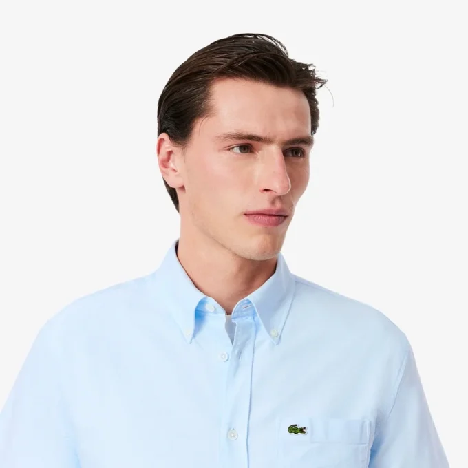 Herren-Oxfordhemd mit kurzen Ärmeln in Regular Fit