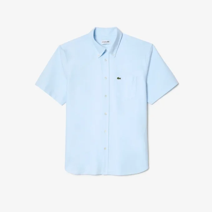Herren-Oxfordhemd mit kurzen Ärmeln in Regular Fit