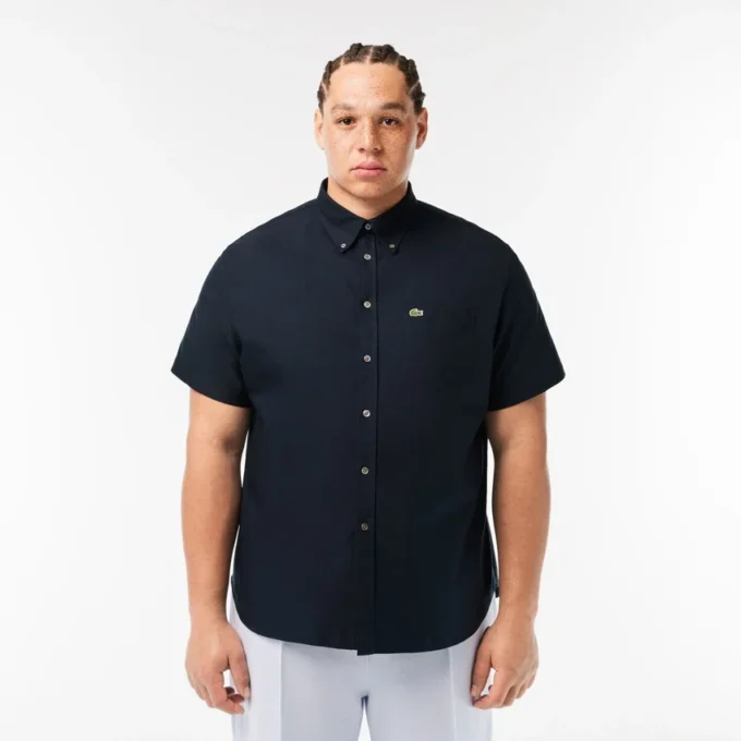 Herren-Oxfordhemd mit kurzen Ärmeln in Regular Fit