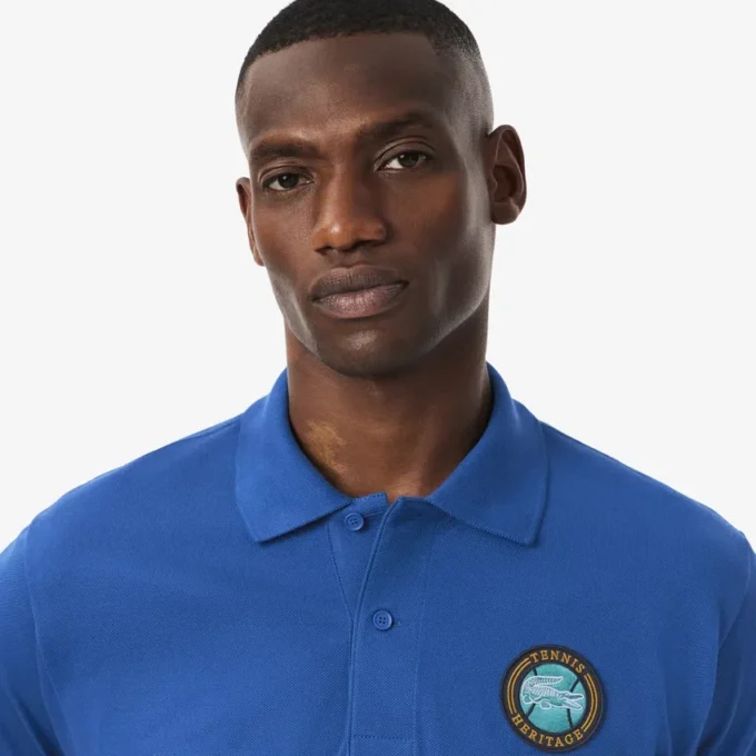 Herren-Poloshirt „Classic Fit Petit Piqua Badge“