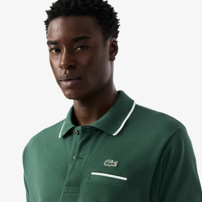 Herren-Poloshirt „Classic Fit Pocket Accent L.12.12“