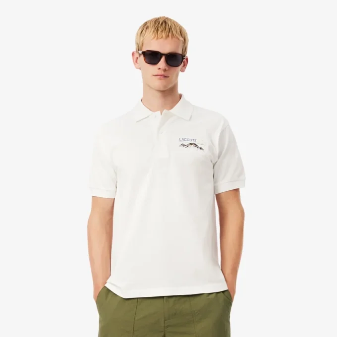 Herren-Poloshirt in klassischer Passform mit gesticktem Motiv