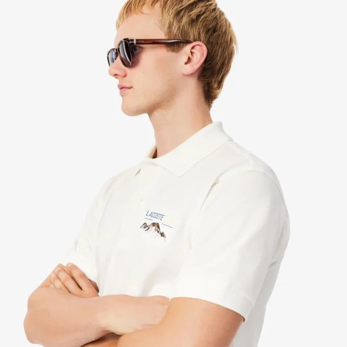 Herren-Poloshirt in klassischer Passform mit gesticktem Motiv