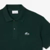 Herren-Poloshirt in klassischer Passform mit Krokodil-Piqué-Muster