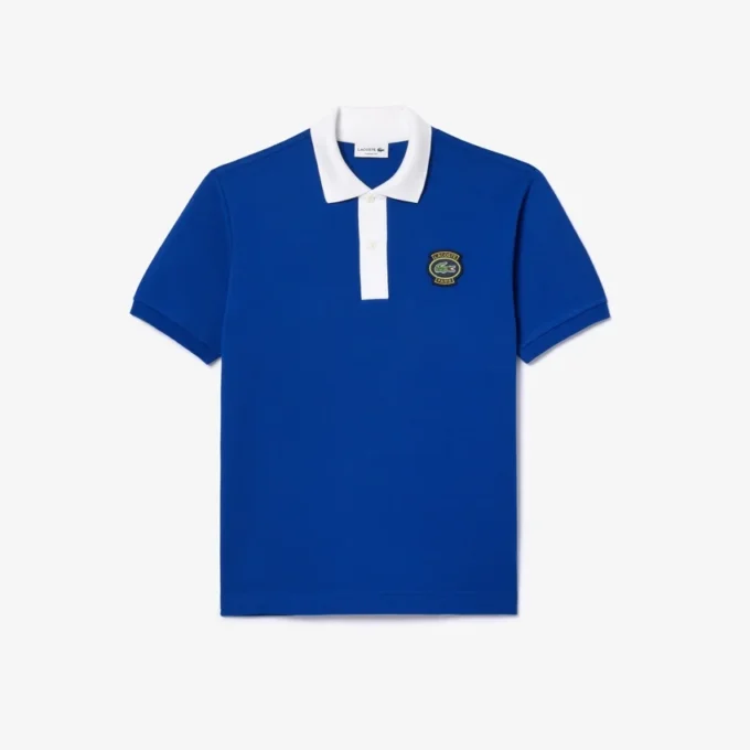 Herren-Poloshirt L.12.12 mit Badge in klassischer Passform