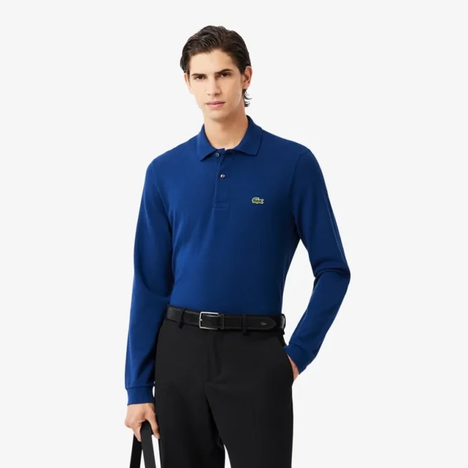 Herren-Poloshirt L.12.12 mit Langarm in klassischer Passform