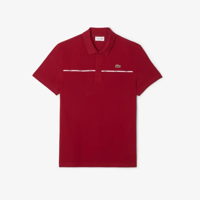 Herren-Poloshirt „L.12.12“ mit Logo-Einfassung in Regular Fit