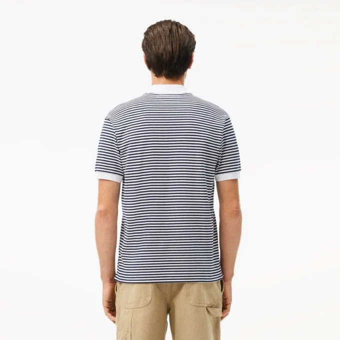 Herren-Poloshirt L.12.12 mit Streifenmuster in klassischer Passform