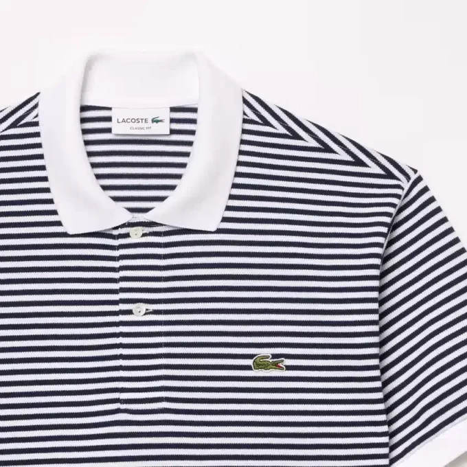 Herren-Poloshirt L.12.12 mit Streifenmuster in klassischer Passform