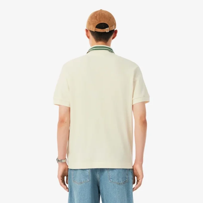 Herren-Poloshirt „Made in France“ mit klassischer Passform und gestreiftem Kragen