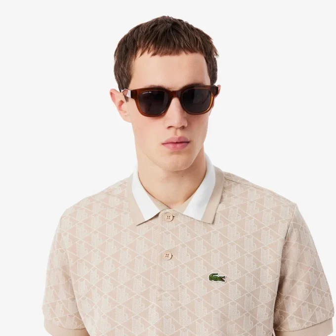 Herren-Poloshirt mit klassischer Passform und Monogramm
