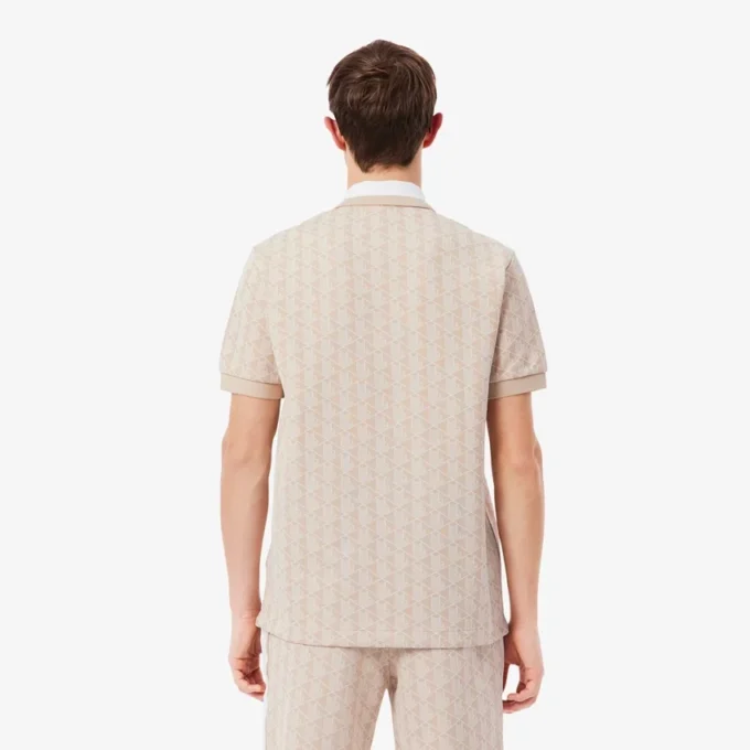 Herren-Poloshirt mit klassischer Passform und Monogramm