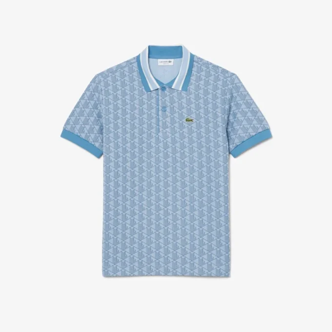 Herren-Poloshirt mit klassischer Passform und Monogramm