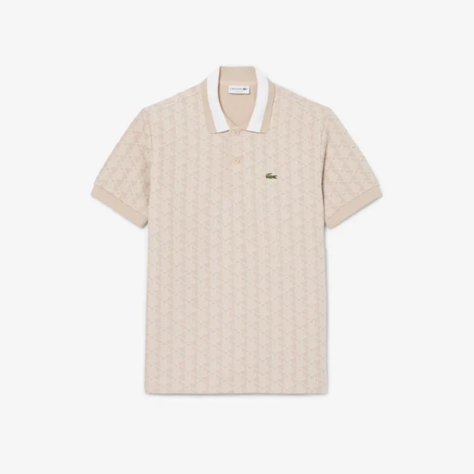 Herren-Poloshirt mit klassischer Passform und Monogramm