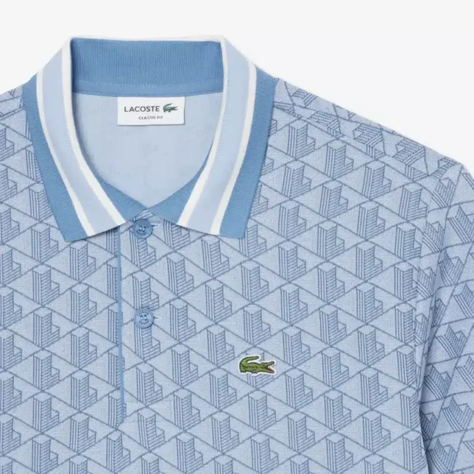 Herren-Poloshirt mit klassischer Passform und Monogramm
