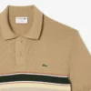 Herren-Poloshirt mit Kragen, gestreift, hergestellt in Frankreich