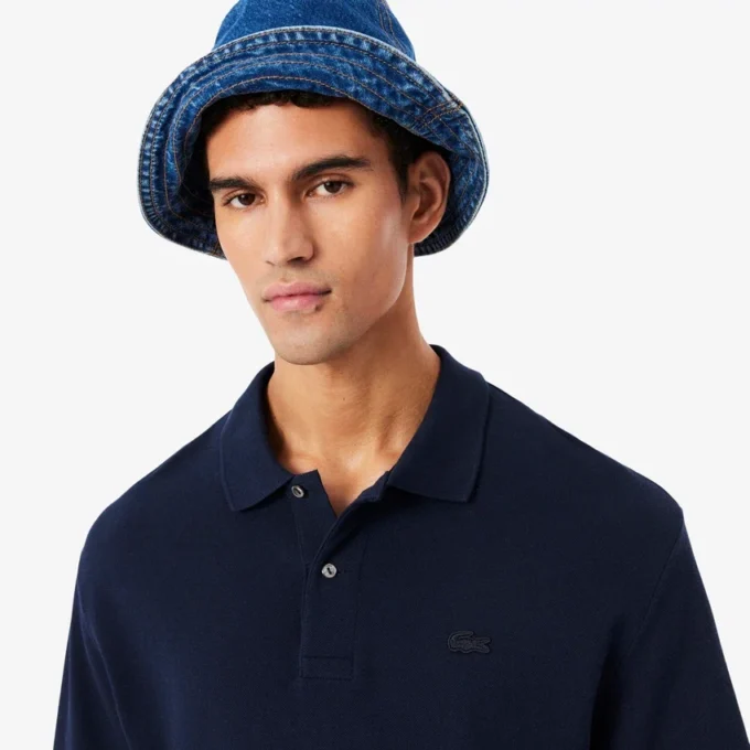 Herren-Poloshirt mit lockerer Passform und schwerem Piqué