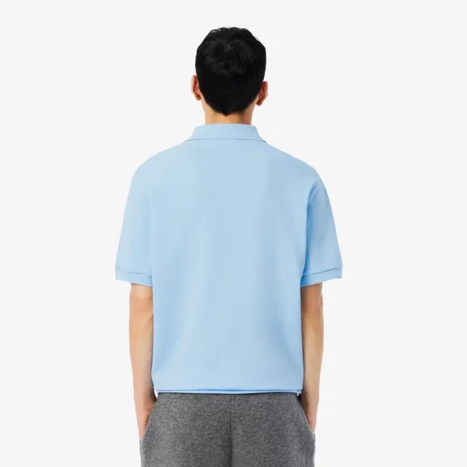Herren-Poloshirt mit lockerer Passform und schwerem Piqué