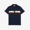 Herren-Poloshirt mit Regular Fit und Colorblock-Design aus Petit Piqué