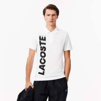 Herren-Poloshirt mit Regular Fit und „Lacoste Movement“-Print