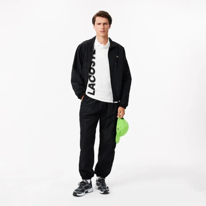 Herren-Poloshirt mit Regular Fit und „Lacoste Movement“-Print