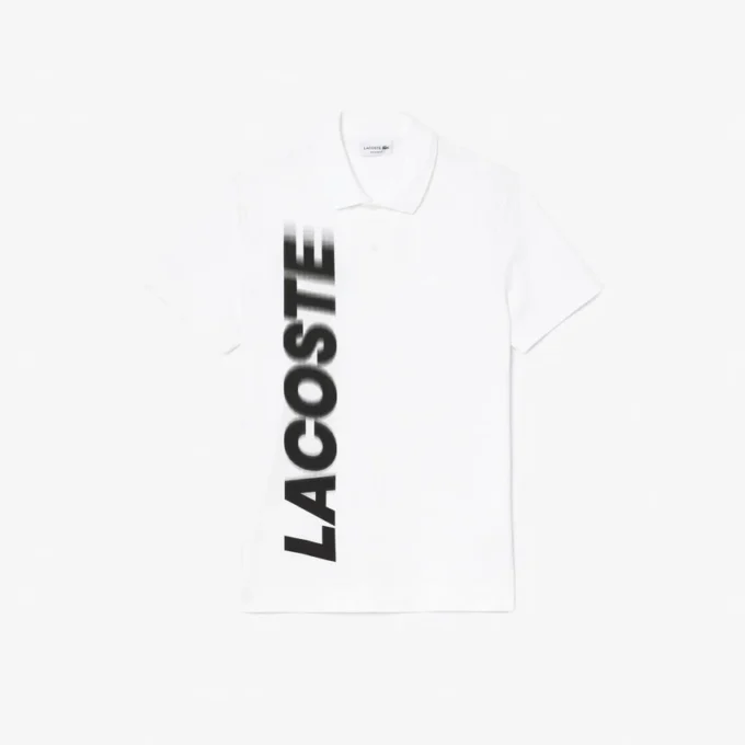 Herren-Poloshirt mit Regular Fit und „Lacoste Movement“-Print
