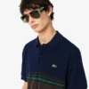Herren-Poloshirt mit Streifen in klassischer Passform, hergestellt in Frankreich