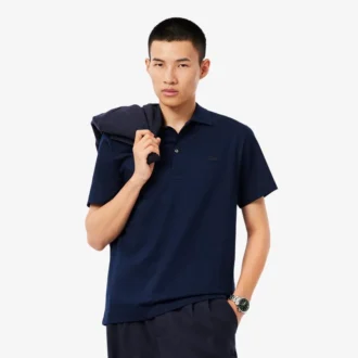 Herren-Poloshirt „Paris Classic Fit“ mit offenem Kragen und Stickerei