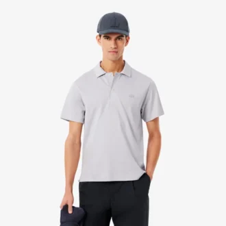 Herren-Poloshirt „Paris Classic Fit“ mit offenem Kragen und Stickerei