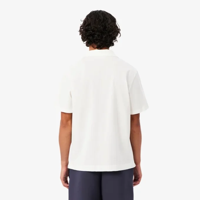 Herren-Poloshirt „Paris Classic Fit“ mit offenem Kragen und Stickerei