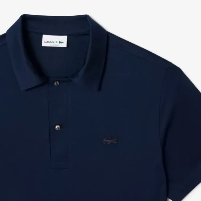 Herren-Poloshirt „Paris Classic Fit“ mit offenem Kragen und Stickerei