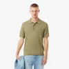Herren-Poloshirts mit geripptem Strickkragen