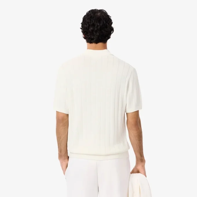 Herren-Poloshirts mit geripptem Strickkragen