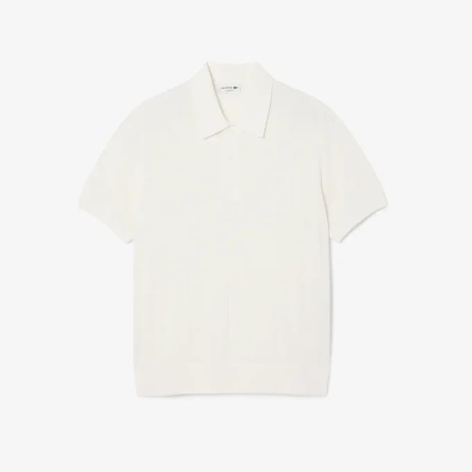 Herren-Poloshirts mit geripptem Strickkragen