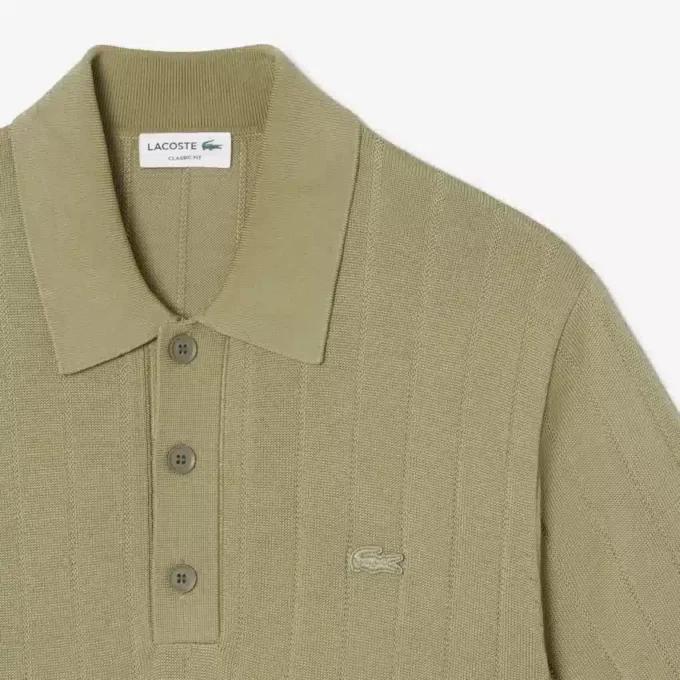 Herren-Poloshirts mit geripptem Strickkragen