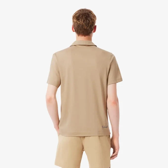 Herren-Poloshirts mit offenem Kragen und Stickerei im Paris Classic Fit