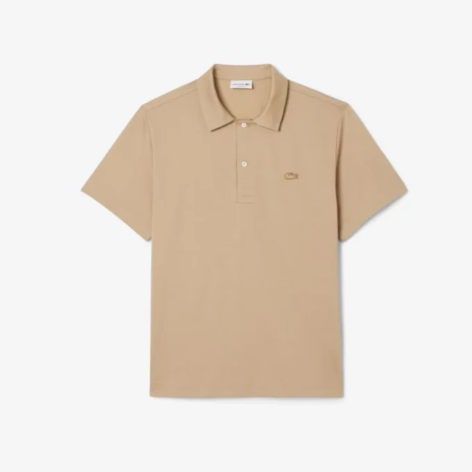 Herren-Poloshirts mit offenem Kragen und Stickerei im Paris Classic Fit