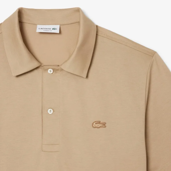 Herren-Poloshirts mit offenem Kragen und Stickerei im Paris Classic Fit
