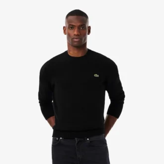 Herren-Pullover aus 3D-Strick mit Rundhalsausschnitt