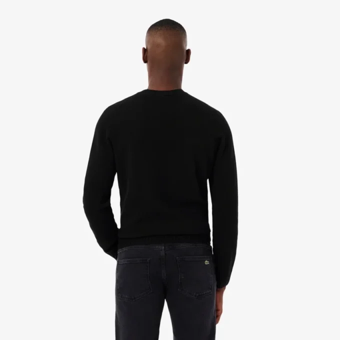 Herren-Pullover aus 3D-Strick mit Rundhalsausschnitt