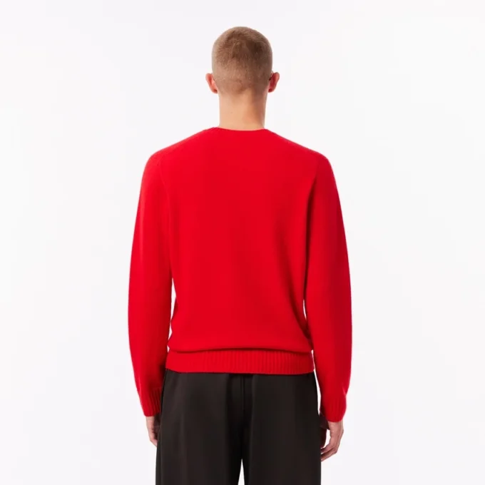 Herren-Pullover aus 3D-Strick mit Rundhalsausschnitt