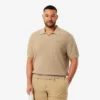 Herren-Pullover aus Baumwoll-Blend mit offenem Polokragen