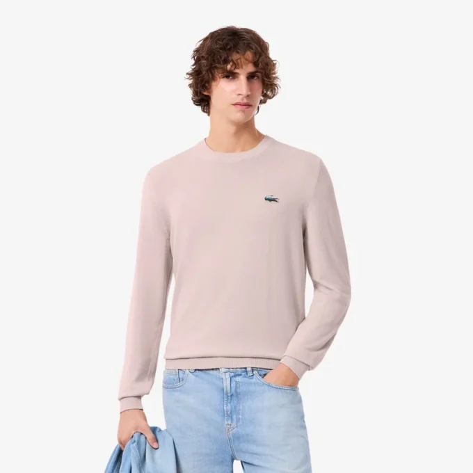 Herren-Pullover aus Baumwolle mit Krokodil-Motiv