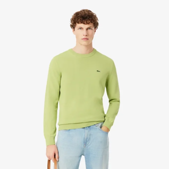 Herren-Pullover aus Baumwolle mit Rundhalsausschnitt