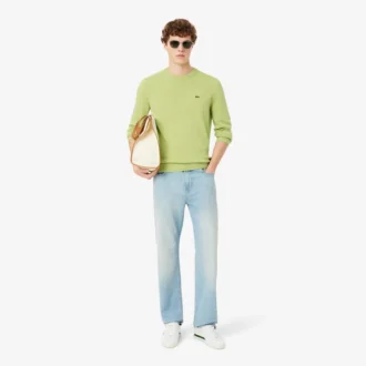 Herren-Pullover aus Baumwolle mit Rundhalsausschnitt